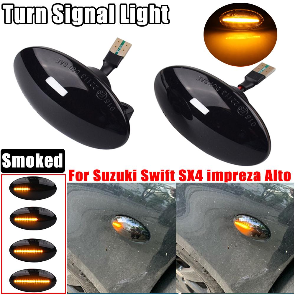 2pcs Led Dynamic Side Marker Turn Signal Light Sequential Blinker Light Amber Indicator for Suzuki Swift Jimmy Vitara SX4 Alto
