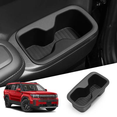 For Hyundai Santa Fe 6/7 Seats 2025 2025 Second Row Door Side Cup Holder Insert Cup Box Shock-Absorbing Storage Tray TPE Tidying