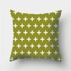 Green Geometric Pattern Throw Pillowcase Home Decor Square Wave Print Pillowcase Sofa Bed Decorative Pillowcase