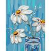 DIY 5D Little Daisy Pearl Art Kit No Frame Pearl Diamond Painting for Adults 30x40cm Floral Gem Art for Home Wall Decoration & Craft Gift