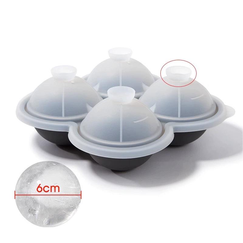 6.5cm Large ice ball mold Silicone Ice Cube Trays Easy-Release ice Cube Maker for Whiskey Cocktails Juice Kitchen Bar Tools Acce