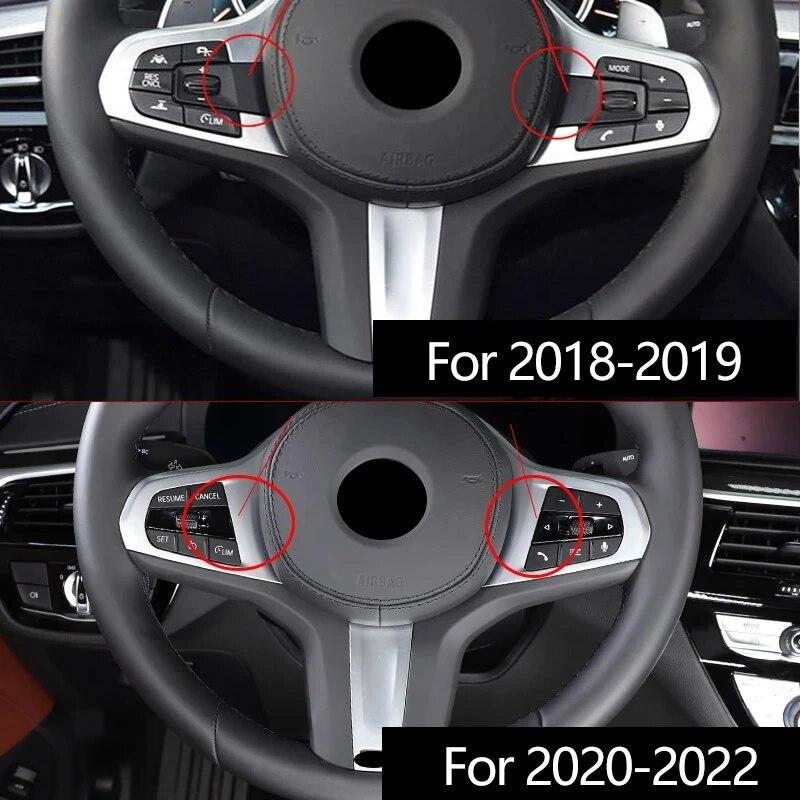 Dekorativní rámeček volantu, tlačítko M Sportovní nálepka pro BMW řady 5 G30 X3 G01 X4 G02 2018-22 Doplňky do interiéru auta