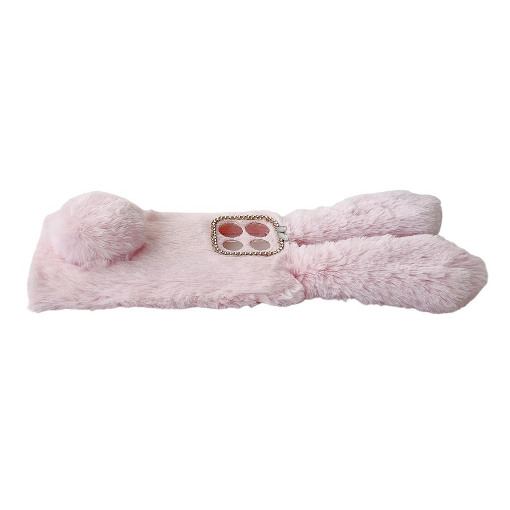 For Motorola Moto G86 Power 5G Case Plush Cute Bunny Winter Fluffy TPU Phone Cover