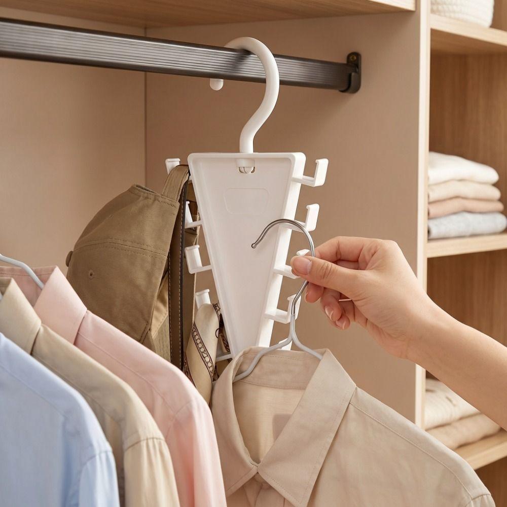 2PCS Space Saving Pants Rack Rotatable Hook Underwear Socks Holder Laundry Hanger  Dormitory