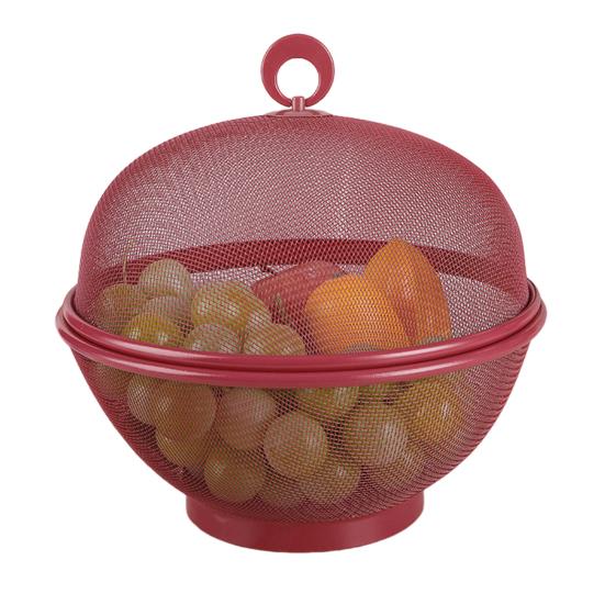 Large Capacity Mesh Fruit Basket with Lid Fly-Proof Fruit Bowl Easy To Clean Dishwasher Safe Fruit Basket with Cover