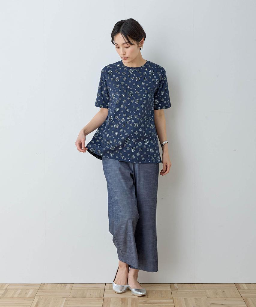 DECOY Drink Dot Logo Print 491178 Navy [Chilled] [UV Protection] [Tomomasu Collaboration] T-Shirt Women's Women's