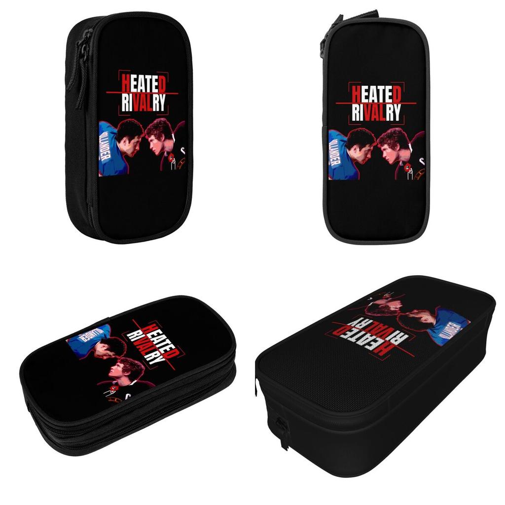 Vintage Shane Hollander & Ilya Rozanov Heated-Rivalry Pencil Cases New Pen Bag Kids Big Capacity School Supplies Pencil Pouch