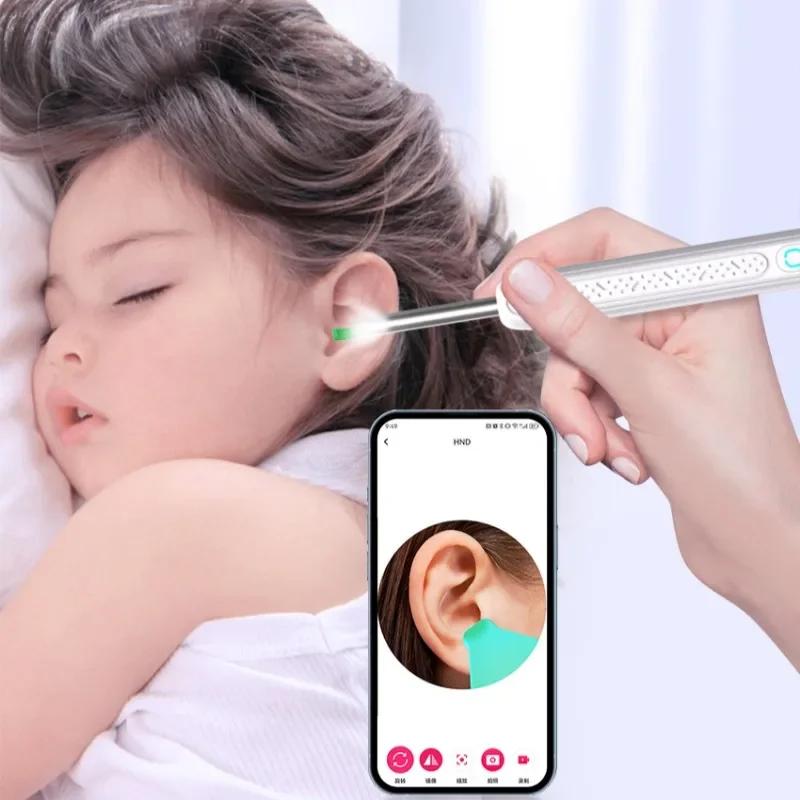Wireless WiFi Ear Pick Otoscope Camera Borescope Luminous Ear Wax Cleaning Teeth Oral Inspection Health Care Ear Cleaner Tool