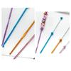 5 Pieces Metal Crochet Needle Beads Crochet Hook Set Metal Knitting Needle Crochet Accessories for Handicrafts
