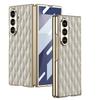Samsung Zfold7 Mobile Phone Case Electroplated Plain Leather Shell Film Integrated Lambskin Diamond Pattern Protective Cover