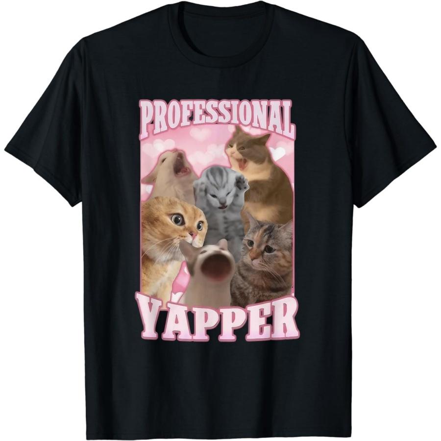WqLqW Professional Yapper Funny Cat Meme T-Shirt XXXXXL разноцветный