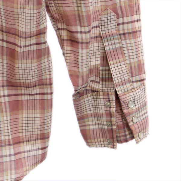 Youngbloods Authentic Western 80s vintage check Long sleeve Western shirt Men's Used