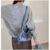 IELGY Washed Denim Bag, Fashionable Retro Small Square Bag, Versatile Shoulder Messenger Bag