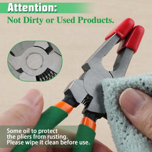 LEONTOOL Running Pliers with Bar Tips, Stained Glass Nippers, Glass Cutter, Key Fob Pliers, Spring-Loaded, Adjustable Screw, Convenient Tool, Professi