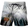 Carp Fish Graphic Beach Shorts Men 3D Swimming Board Shorts Beach Running Shorts Summer Surfing Beach Casual Loose Pants