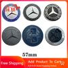 TQWIY1 For Benz AMG 57mm Front Hood Emblem Matte Black Flat Laurel Wreath Badge For Mercedes Benz AMG W205 W213 A0008171701