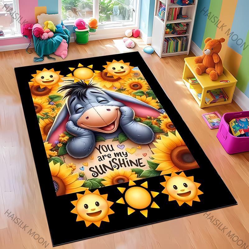 Tappeto con Modello Winnie the Pooh e Pimpi, 15 Misure, per Camera da Letto Soggiorno, Tappeto per Pavimento, Decorazione per la Casa, Tappetino Antiscivolo, Tappeto Regalo