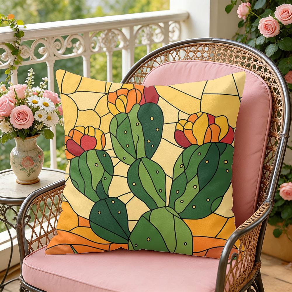 Classic Leaf Glass Cushion Cover Soft Plush Throw Pillow Cover  DoubleSided Decorative Cushion Case  Sofa Bedroom Home Decor