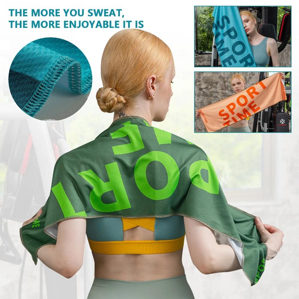 Ice Silk Fabric Cooling Towel Super Absorbent Quick Dry Cloth Portable Sweat Wipe Gym Workout