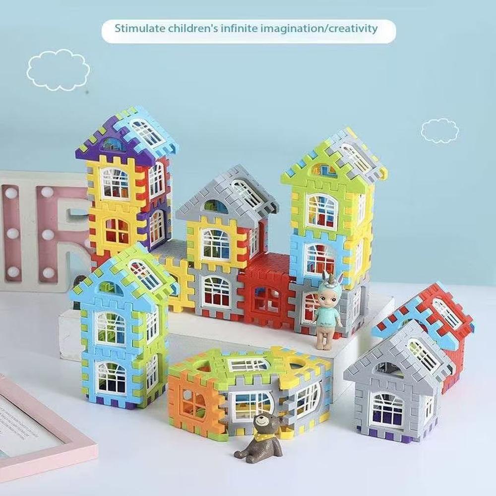 non-toxic Large Scale House Building Block Simulation Window Design Kindergarten Construction Creation Of children And children Large House Bui