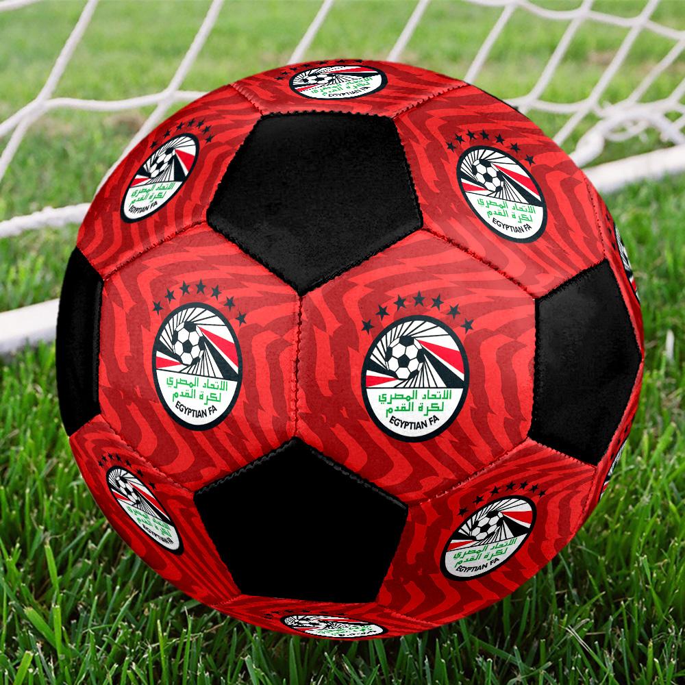 Egyptian FA Soccer Ball Colorful All Ages Machine Stitched PVC Competition Ready Durable High-Bounce.SIZE5
