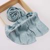 Elegant Women Silk Scarf Satin Solid Flower Wrap Shawl Sunscreen Bandana Hijab Mujer Scarve Pareo Beach Boho Headscarf Sweet New