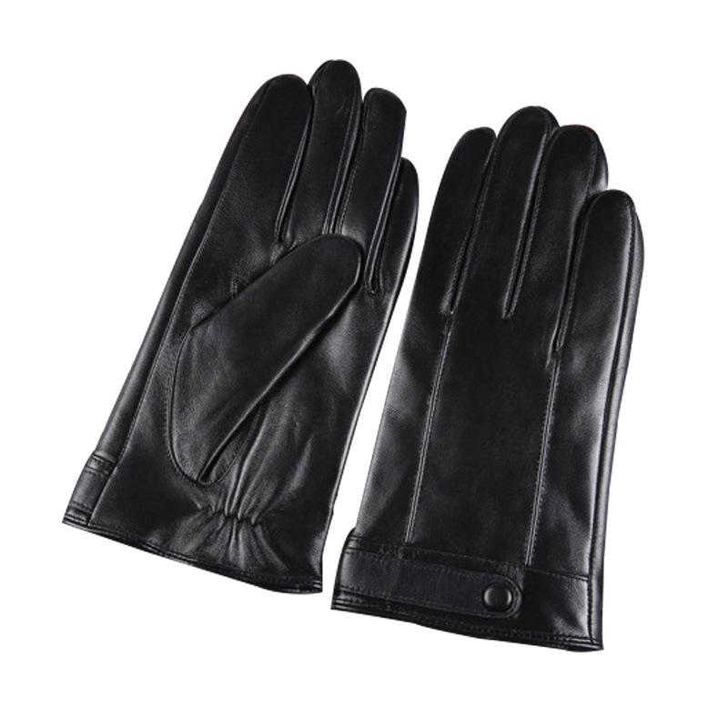 Кожаные перчатки мужские ветрозащитные и морозостойкие с сенсорным экраном для велоспорта, вождения, трамвая, мотоцикла, утолщенные мужские термоперчатки M