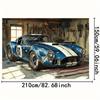 2D plane, 1 piece of 2D plane retro garage racing theme background, suitable for photography, events and parties