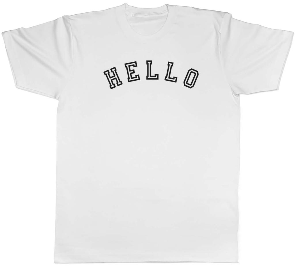 Arched Hello Unisexs TShirt Greet a Person Say Hi Tee Gift
