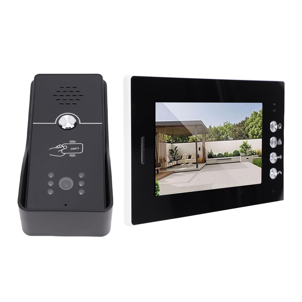 Wired Video Doorbell Intercom System 7 Inch Color Screen Smart Home Video Intercom Door Phone Kit for Villa Apartment