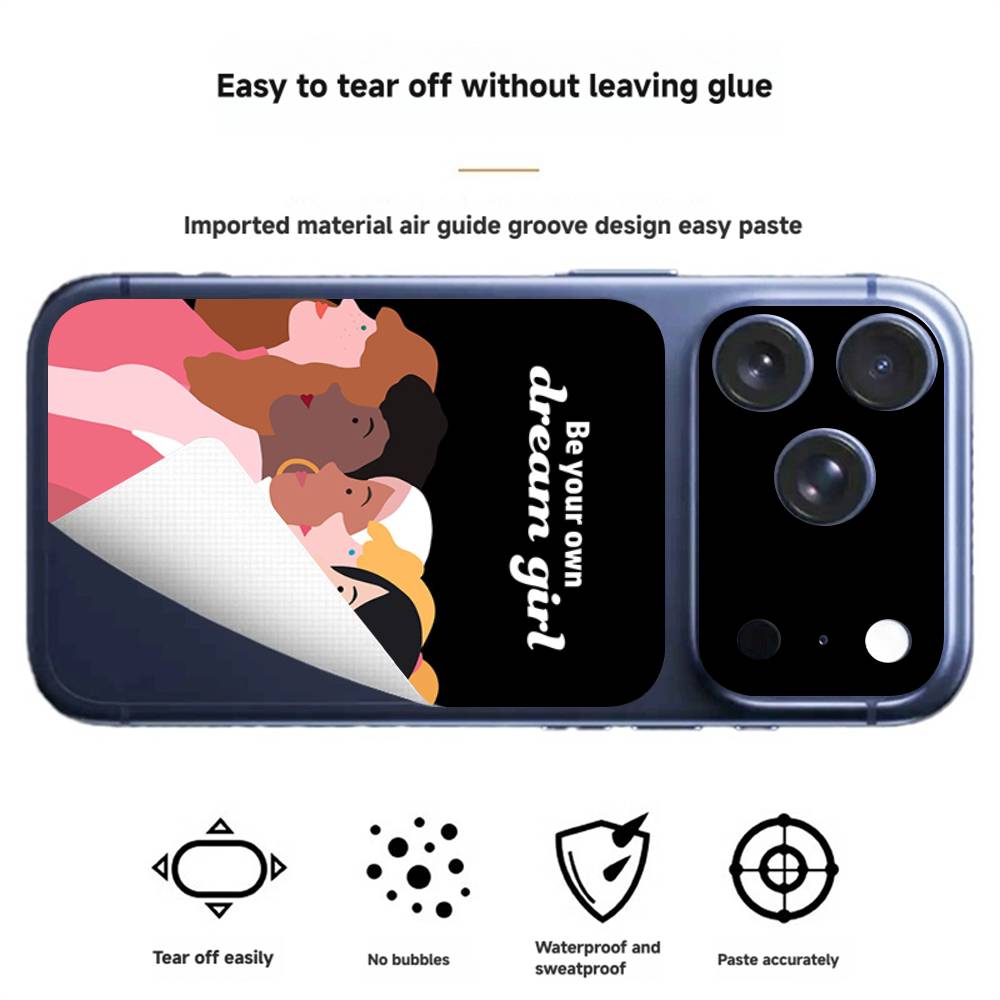 Feminist Feminism Aesthetics Girl Wrap Sticker for iPhone17 pro/17pro max Phone Decal Skin Rear Protector Case Film Full Cover