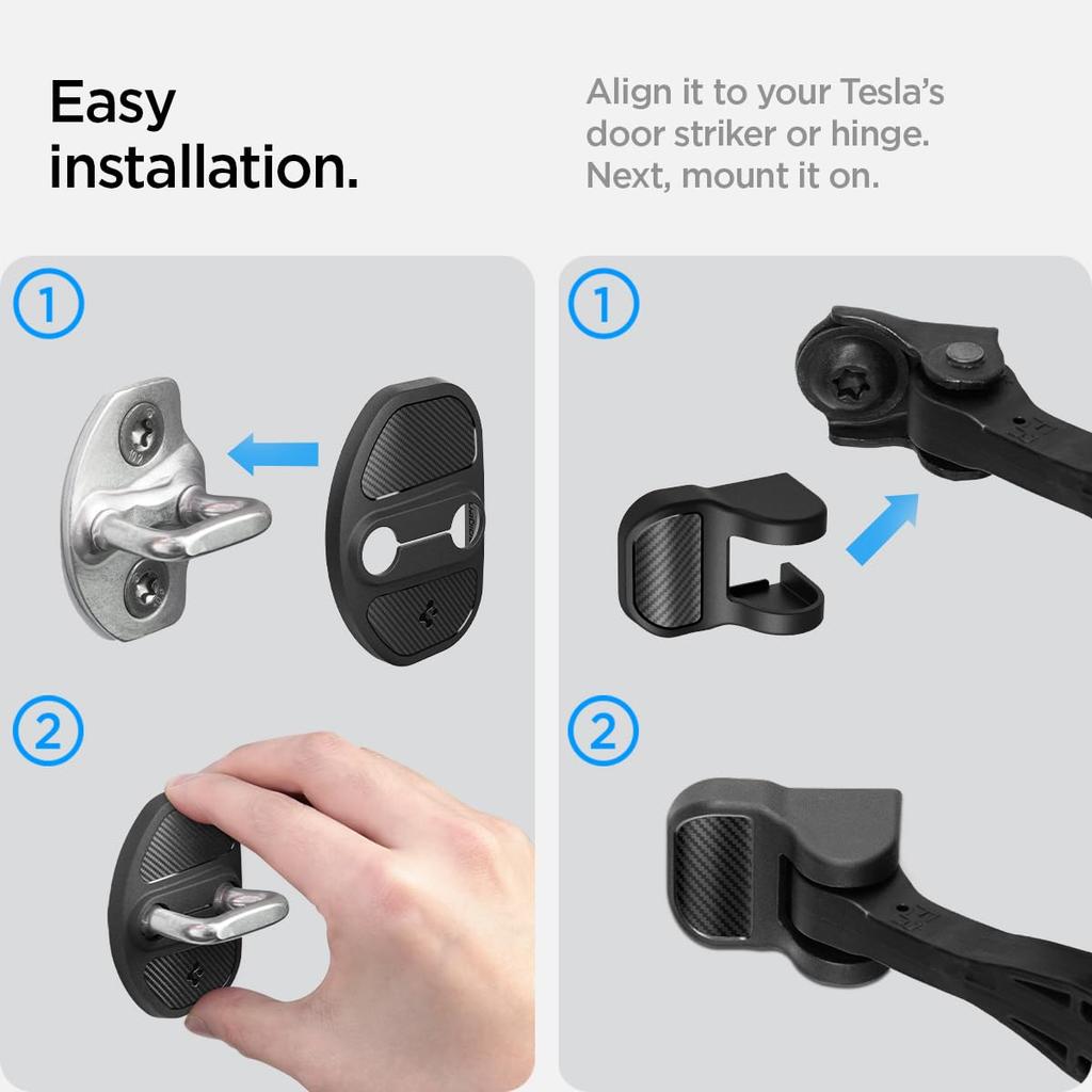 Spigen Door Lock Cover for Tesla Model Y/3 TO320 (Black) ACP07123
