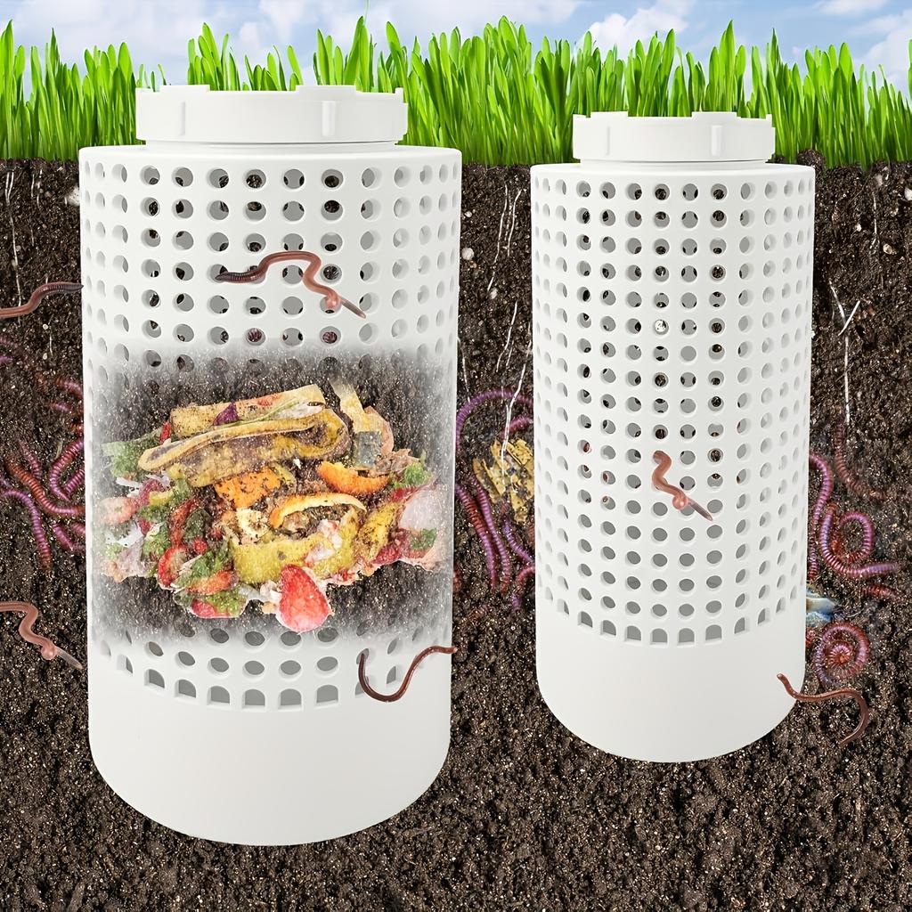 Earthworm Compost Box, Round Anti-Odor Design, High-Quality and Practical, Suitable for Small Flower Pots, Home Gardens and Lawn Care Scenes