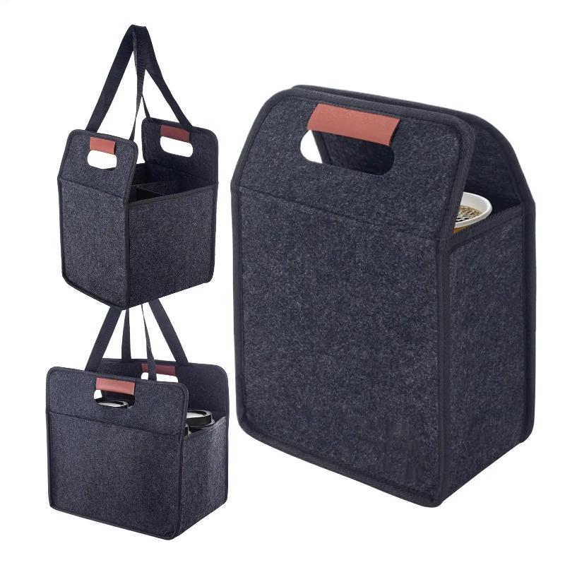 Foldable Tote Bag With Handles for Daily Commute Car Picnic Cruise Party Grocery Outdoor Travel Reusable Drink Cup Carrier
