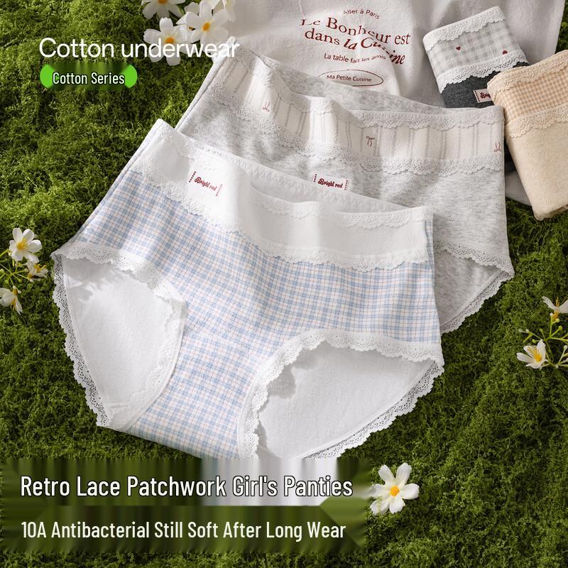 

Женские трусы из чистого хлопка с милым кружевом Maoren XL (120-140 jin)