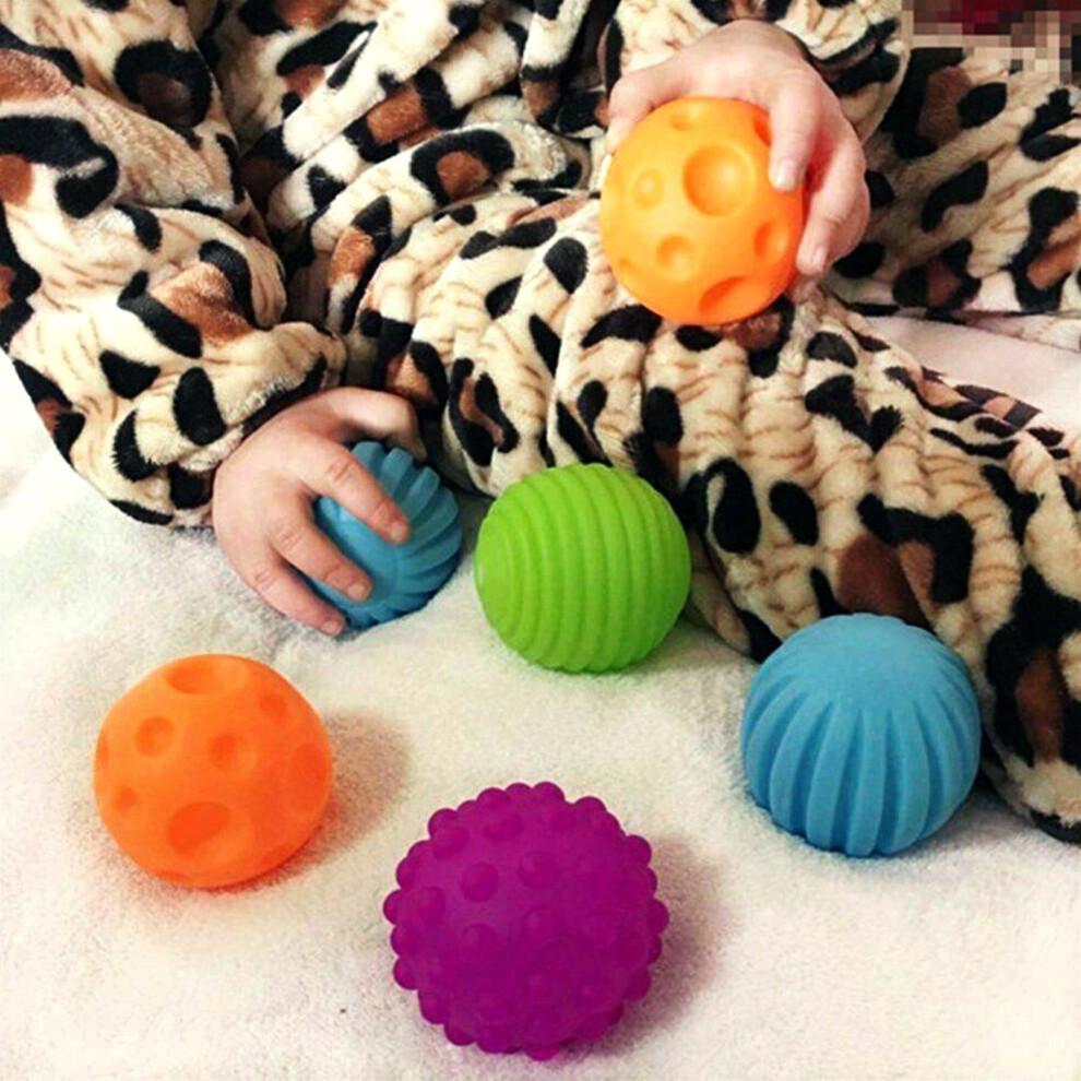 6 Piece First Baby Ball Set Baby Hand Massage Multi Textured Sensory Soft Balls