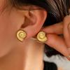 Bohemian Stainless Steel Conch Stud Earrings for Women Temperament Classic No Fading Earrings New Trend Beach Party Jewelry Gift