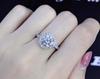 18K Gold Round Moissanite Ring with D Color Super White Moissanite and Diamond Certificate
