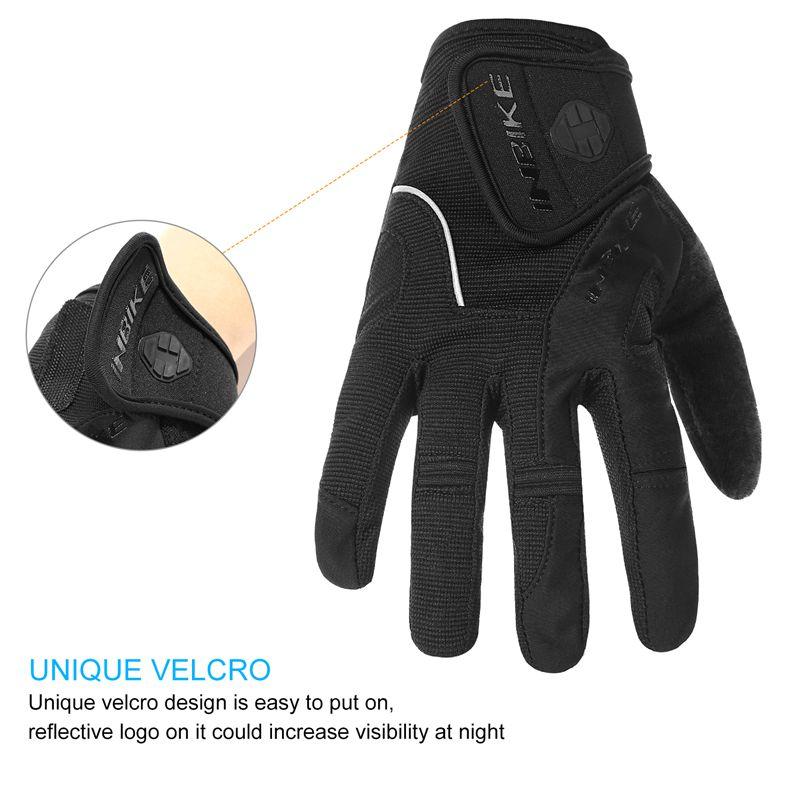 INBIKE Fahrradhandschuhe Touchscreen Fahrradsport Handschuhe Stoßfest MTB Vollfinger Bike Rennradhandschuh für Biker Herren mit Handflächenpolster