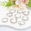 Fashion  Stainless Steel Stainless Steel Rings for Women Adjustable Sliver Color Open Rings Female Jewelry Weddings Gifts