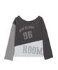 Saendeulig One Shoulder Color Block T-Shirt_Brown