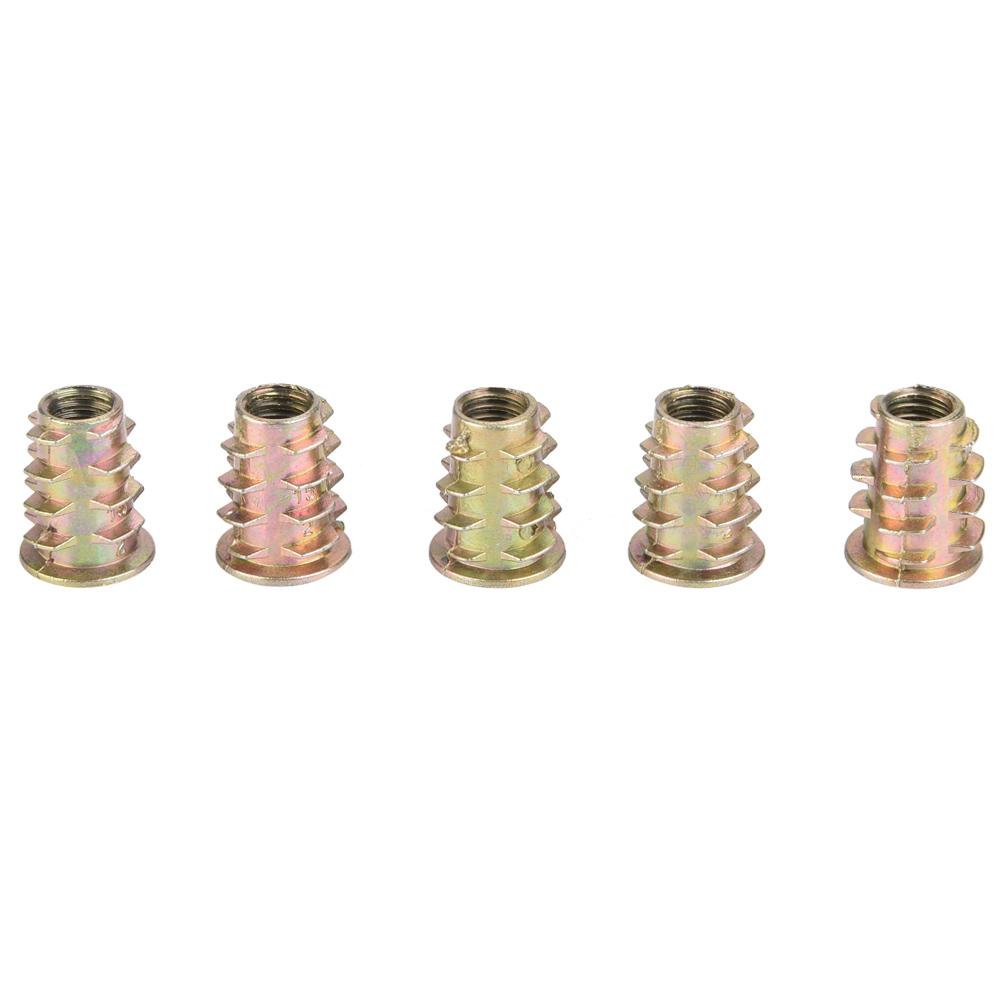 50 bucăți M6 din aliaj de zinc în interiorul piulițelor cu priză hexagonală pentru mobilier din lemn (M6*15)