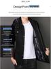 Men's Mid-Length Hooded Jacket - 100% Cotton, Casual Spring/Autumn Trench Coat