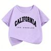 Printed Letter T-Shirt Fashion Boys Girls Summer Spring Casual Top Short Sleeve Shirt