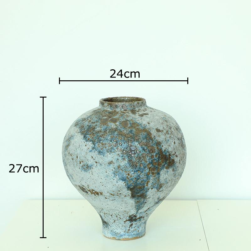

Coarse Pottery Vase Creative Mottled Painted Plant Pot Table Decoration Flowers Arrangement Floral Vases Room Aesthetic Decor