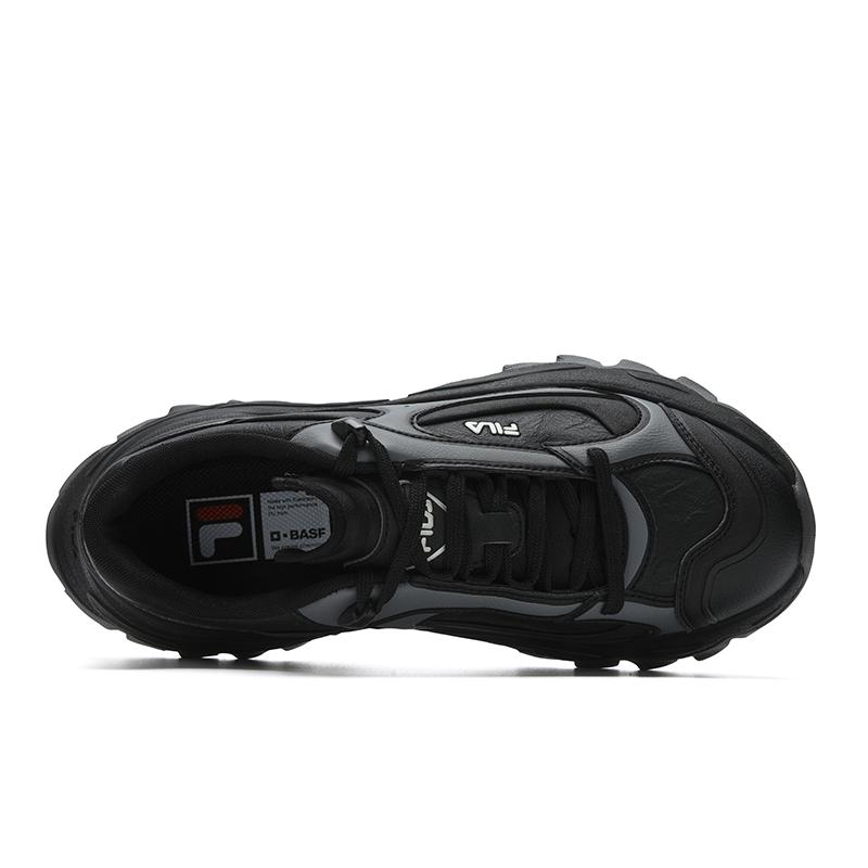 Fila SOFIA 4 Cushioning Abrasion Resistant Height Increasing Low Top Chunky Sneakers Women's Black F12W611131FBS