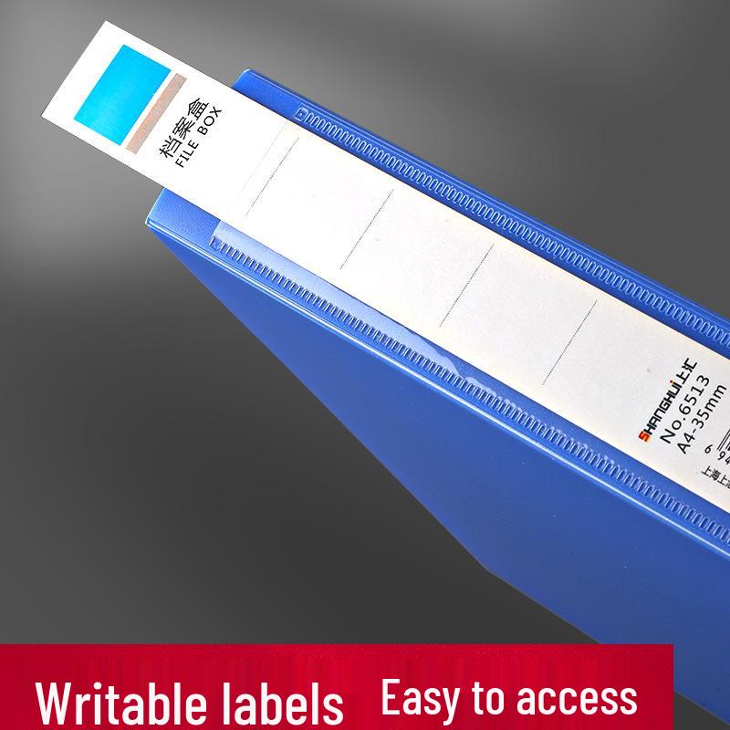Blue A4 Large Capacity Drop-Resistant File Storage Box