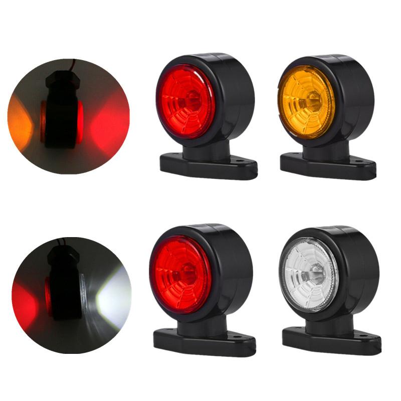 

4PCS Amber/Red 2LED Double Face Side Marker Light for Truck Trailer Outline Lamp Red/White 12V 24V LED Light Truck Accessorie