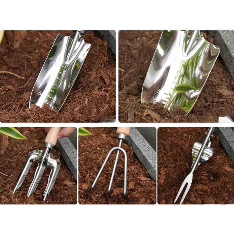 Mini Gardening Potting Tools Handle Spade Shovel Rake Shovel Multifunctional Household Plants Bonsai Succulent Tools