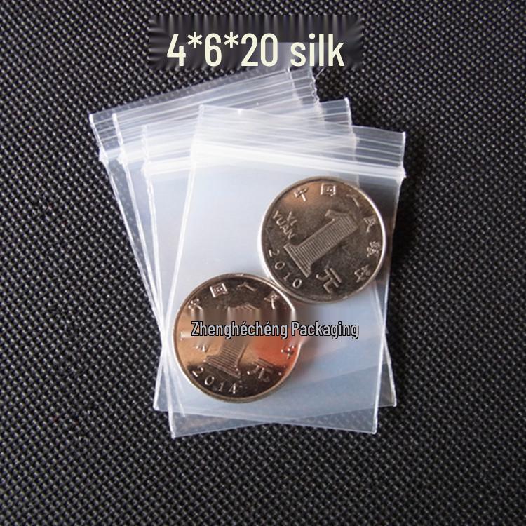 

Transparent Self-Sealing Jewelry Bags - 4x6 inches, 20 pcs, Printed Design.